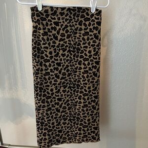 ZARA High Waisted Animal Print Stretch Pencil Skirt S